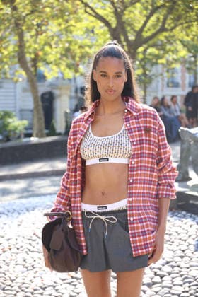 Cindy Bruna at the Miu Miu Women’s Ready-to-Wear Spring Summer 2027 fashion show during Paris Fashion Week (PFW) on October 4, 2026. Denis Guignebourg, Bestimage. Miu Miu Women’s’s Ready-to-Wear Collection Spring Summer 2027 at Paris Fashion Week (PFW) on October 4, 2026, Paris, France  Copyright: xDenisxGuignebourgx xBestimagexDenisxGuignebourgx xBestimagex