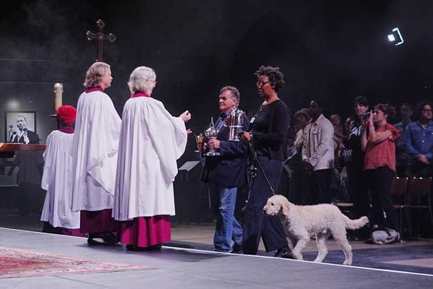 Annual animal blessing at the Cathedral of St. John the Divine in New York NEW YORK, UNITED STATES - OCTOBER 04: People attend with their pets at the annual animal blessing at the Cathedral of St. John the Divine on Sunday, October 4, 2026, in New York, U.S., celebrating the 800th anniversary of St. Francis of Assisi, the patron saint of the environment and ecology. Selcuk Acar Anadolu New York United States. Editorial use only. Please get in touch for any other usage.  Copyright: x2026xAnadoluxSelcukxAcarx