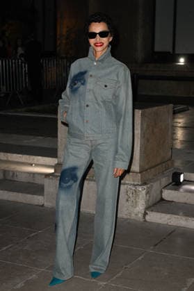 PFW Jean Paul Gaultier Outside Arrivals Farida Khelfa arriving at Jean Paul Gaultier show during Paris Fashion Week, in Paris, France on 4 October 2026. Photo by Julien Reynaud APS-Medias ABACAPRESS.COM Paris France  Copyright: xReynaudxJulien APS-Medias ABACAx