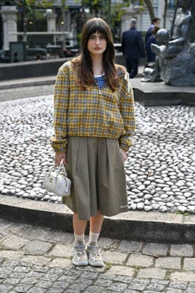 PFW Miu Miu Outside Arrivals Marguerite arriving at the Miu Miu show during Paris Fashion Week, in Paris, France on 4 October 2026. Photo by Julien Reynaud APS-Medias ABACAPRESS.COM Paris France  Copyright: xReynaudxJulien APS-Medias ABACAx