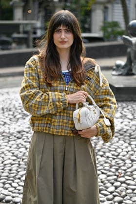PFW Miu Miu Outside Arrivals Marguerite arriving at the Miu Miu show during Paris Fashion Week, in Paris, France on 4 October 2026. Photo by Julien Reynaud APS-Medias ABACAPRESS.COM Paris France  Copyright: xReynaudxJulien APS-Medias ABACAx