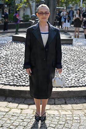 PFW Miu Miu Outside Arrivals Amelia Dimoldenberg arriving at the Miu Miu show during Paris Fashion Week, in Paris, France on 4 October 2026. Photo by Julien Reynaud APS-Medias ABACAPRESS.COM Paris France  Copyright: xReynaudxJulien APS-Medias ABACAx