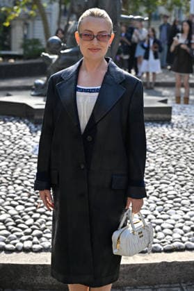 PFW Miu Miu Outside Arrivals Amelia Dimoldenberg arriving at the Miu Miu show during Paris Fashion Week, in Paris, France on 4 October 2026. Photo by Julien Reynaud APS-Medias ABACAPRESS.COM Paris France  Copyright: xReynaudxJulien APS-Medias ABACAx