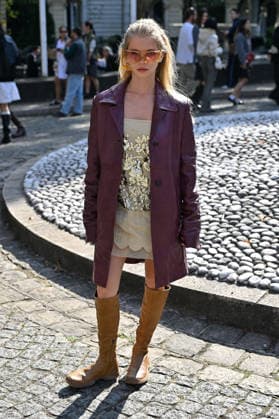 PFW Miu Miu Outside Arrivals Alla Bruletova arriving at the Miu Miu show during Paris Fashion Week, in Paris, France on 4 October 2026. Photo by Julien Reynaud APS-Medias ABACAPRESS.COM Paris France  Copyright: xReynaudxJulien APS-Medias ABACAx