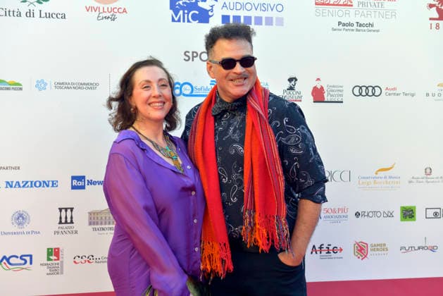 IPA89305468 - Lucca, October 4, 2026 Today is the last day of the Lucca Film Festival, which, as always, is full of surprises. At the Cinema Astra in Piazza del Giglio, the cast of the film PLUMP JACK, directed by American filmmaker Martin Guigui, is making an appearance. In the photo: actor Nathan Granner and a friend.  Copyright: xRobertoCappelloxfotografox xRobertoCappelloxfotografox IPA89305468
