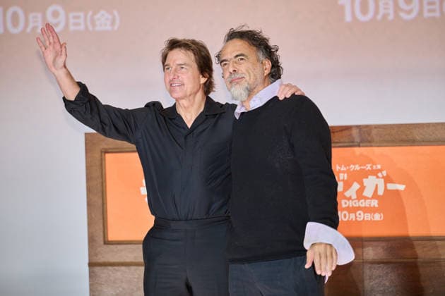 Tom Cruise and director Alejandro Gonzalez Inarritu attend the press conference for their movie Digger at Roppongi Hills, Tokyo, Japan on October 5, 2026. The movie opens in Japan on October 9.  aflo_353465815