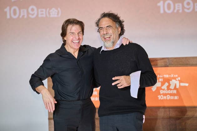 Tom Cruise and director Alejandro Gonzalez Inarritu attend the press conference for their movie Digger at Roppongi Hills, Tokyo, Japan on October 5, 2026. The movie opens in Japan on October 9.  aflo_353465829