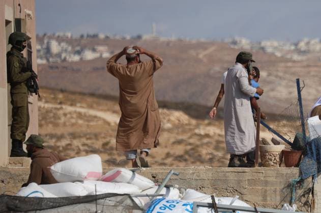 Israeli forces demolish Palestinian home near Hebron AL-DEIRAT, MASAFER YATTA, OCCUPIED WEST BANK, OCTOBER 5, 2026: Israeli forces demolish a Palestinian home in the village of Al-Deirat, east of Yatta and south of Hebron. Israeli authorities carried out the demolition on the grounds that the house had been built without a permit in Area C of the occupied West Bank. AL-DEIRAT Palestine, State of Copyright: x xMosabxshawerx xJNAxPressx