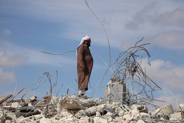 Israeli forces demolish Palestinian home near Hebron AL-DEIRAT, MASAFER YATTA, OCCUPIED WEST BANK, OCTOBER 5, 2026: Israeli forces demolish a Palestinian home in the village of Al-Deirat, east of Yatta and south of Hebron. Israeli authorities carried out the demolition on the grounds that the house had been built without a permit in Area C of the occupied West Bank. AL-DEIRAT Palestine, State of Copyright: x xMosabxshawerx xJNAxPressx