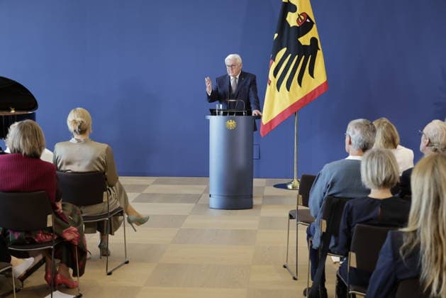 Federal President Frank Walter Steinmeier, Germany, Berlin, official residence at Spreebogen; Federal President Frank Walter Steinmeier awarded the Order of Merit of the Federal Republic of Germany to 21 citizens on German Unity Day