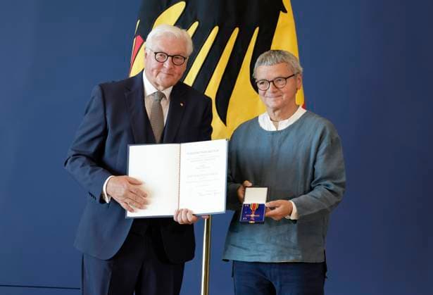 Federal President Frank Walter Steinmeier, Gerald Richter, Chemnitz, Saxony, Germany, Berlin, Official Residence at the Spreebogen; Federal President Frank Walter Steinmeier awarded the Order of Merit of the Federal Republic of Germany to 21 citizens on German Unity Day