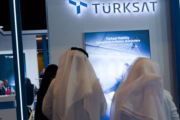 CABSAT 2026 exhibition in Dubai DUBAI, UNITED ARAB EMIRATES - OCTOBER 5: Products of TURKSAT, Turkiye s first domestic and national communication satellite, are displayed during CABSAT 2026, the Middle East and Africa s largest digital broadcast, media, and satellite exhibition, at the Dubai Exhibition Centre (DEC) in Dubai, United Arab Emirates on October 5, 2026. Hassan al Raisi Anadolu Dubai United Arab Emirates. Editorial use only. Please get in touch for any other usage.  Copyright: x2026xAnadoluxHassanxalxRaisix