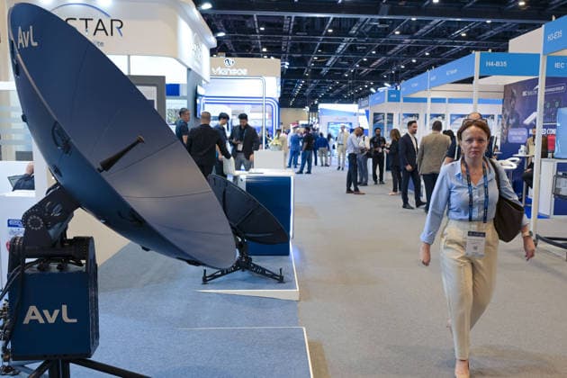 CABSAT 2026 exhibition in Dubai DUBAI, UNITED ARAB EMIRATES - OCTOBER 5: CABSAT 2026, the Middle East and Africa s largest digital broadcast, media, and satellite exhibition, is held at the Dubai Exhibition Centre (DEC) in Dubai, United Arab Emirates on October 5, 2026. Hassan al Raisi Anadolu Dubai United Arab Emirates. Editorial use only. Please get in touch for any other usage.  Copyright: x2026xAnadoluxHassanxalxRaisix