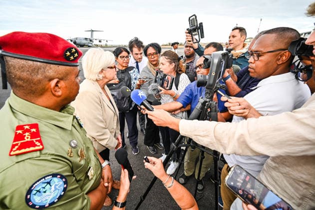 Catherine Vautrin visited Réunion on Monday as part of the Pegase 2026 mission at Air Base 181 at Roland Garros Airport in Sainte-Marie. the Minister of the Armed Forces and Veterans Affairs emphasized cooperation with countries in the region. She participated in an in-flight refueling of a Rafale from aboard a military Airbus. Catherine Vautrin visited Réunion on Monday as part of the Pegase 2026 mission. At Air Base 181 at Roland Garros Airport in Sainte Marie, the Minister of the Armed Forces and Veterans Affairs emphasized cooperation with countries in the region. She participated in an in-flight refueling of a Rafale from aboard a military Airbus. 460220 2026 10 05  Copyright: xPierrexMarchalx xAnakaoPressx xStarfacex STAR_460220_030