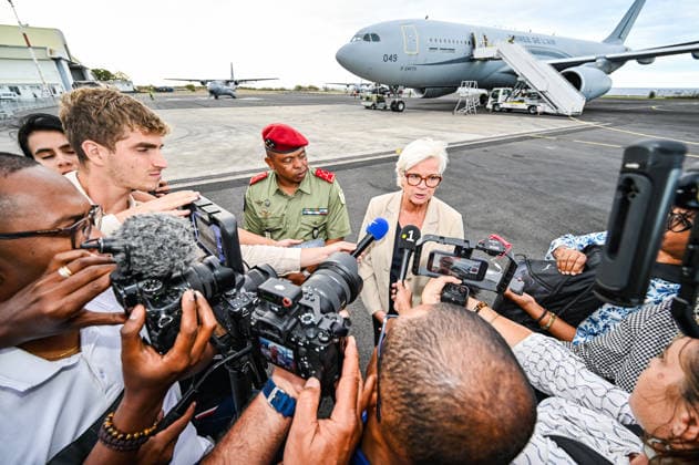 Catherine Vautrin visited Réunion on Monday as part of the Pegase 2026 mission at Air Base 181 at Roland Garros Airport in Sainte-Marie. the Minister of the Armed Forces and Veterans Affairs emphasized cooperation with countries in the region. She participated in an in-flight refueling of a Rafale from aboard a military Airbus. Catherine Vautrin visited Réunion on Monday as part of the Pegase 2026 mission. At Air Base 181 at Roland Garros Airport in Sainte Marie, the Minister of the Armed Forces and Veterans Affairs emphasized cooperation with countries in the region. She participated in an in-flight refueling of a Rafale from aboard a military Airbus. 460220 2026 10 05  Copyright: xPierrexMarchalx xAnakaoPressx xStarfacex STAR_460220_032
