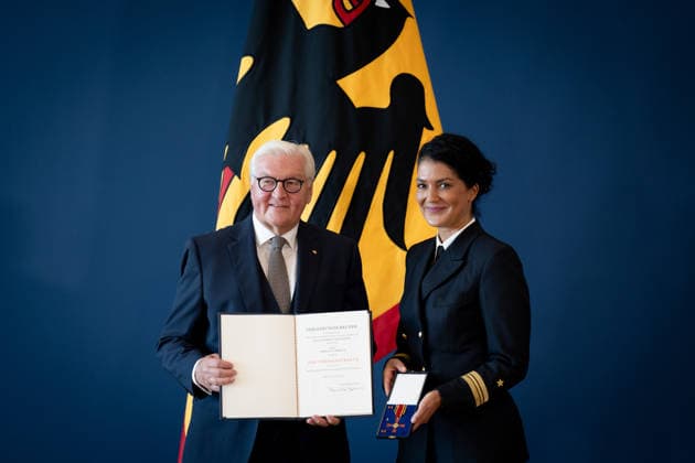 Federal President Frank Walter Steinmeier Presents the Order of Merit Berlin, Official Residence at Spreebogen, Federal President Frank Walter Steinmeier Presents the Order of Merit, Nariman Hammouti Berlin Berlin GER