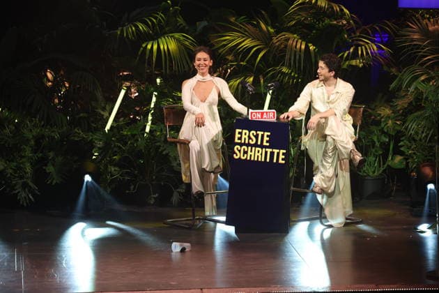 FIRST STEPS 2026 Hosts Malaya and Maximilian present awards on stage at the FIRST STEPS 2026 awards ceremony at the Theater des Westens in Berlin Copyright: xEventpressxFuhrx