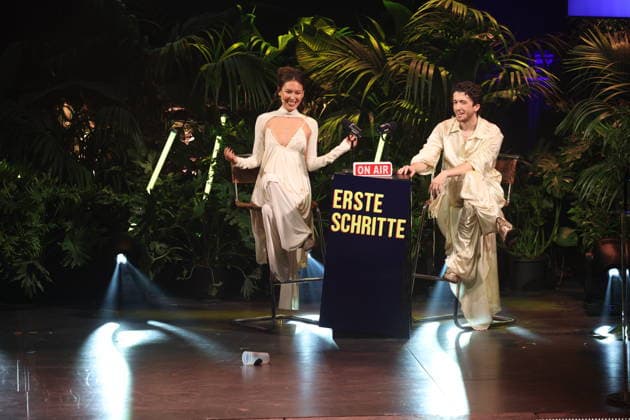 FIRST STEPS 2026 Hosts Malaya and Maximilian Presenting Awards on Stage at the FIRST STEPS 2026 Awards Ceremony at the Theater des Westens in Berlin Copyright: xEventpressxFuhrx