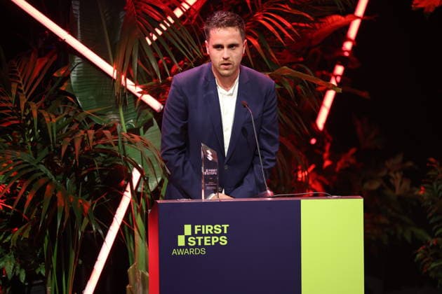 FIRST STEPS 2026 No Fear Bernd Eichinger Award: Winning Film *VOM BÖSEN BLICK*, produced by Justus Hagemann. Award presentation on stage at the FIRST STEPS 2026 ceremony at the Theater des Westens in Berlin Copyright: xEventpressxFuhrx