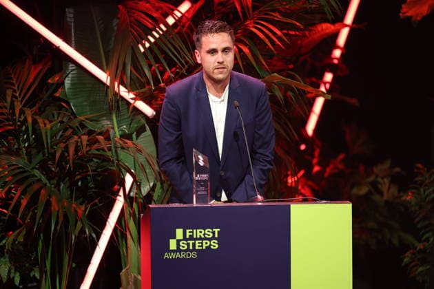 FIRST STEPS 2026 No Fear Bernd Eichinger Award: Winning Film *VOM BÖSEN BLICK*, produced by Justus Hagemann. Award presentation on stage at the FIRST STEPS 2026 ceremony at the Theater des Westens in Berlin Copyright: xEventpressxFuhrx