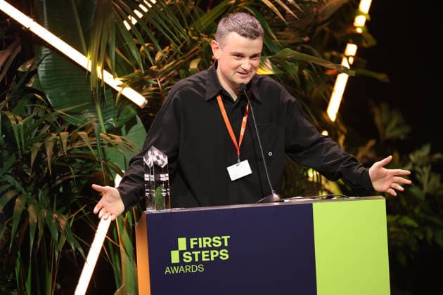 FIRST STEPS 2026 Medium-Length Feature Film: Winning Film *HASENFUSS* by Maximilian Conway; Award Ceremony on Stage at the FIRST STEPS 2026 Awards at the Theater des Westens in Berlin Copyright: xEventpressxFuhrx