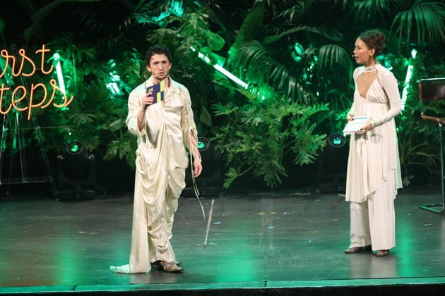 FIRST STEPS 2026 Hosts Malaya and Maximilian Presenting Awards on Stage at the FIRST STEPS 2026 Awards Ceremony at the Theater des Westens in Berlin Copyright: xEventpressxFuhrx