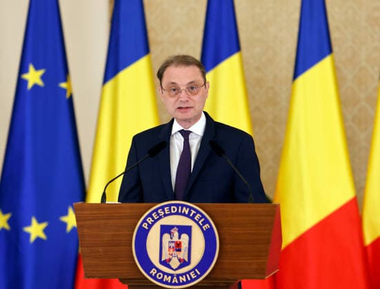 (261005) -- BUCHAREST, Oct. 5, 2026 -- Luca Niculescu attends a press conference in Bucharest, Romania, Oct. 5, 2026. Romanian President Nicusor Dan designated Luca Niculescu, state secretary at the Ministry of Foreign Affairs, to form the government on Monday evening, according to Romania s national news agency Agerpres. (Photo by Xinhua) ROMANIA-BUCHAREST-PM-NOMINATION CristianxCristel 