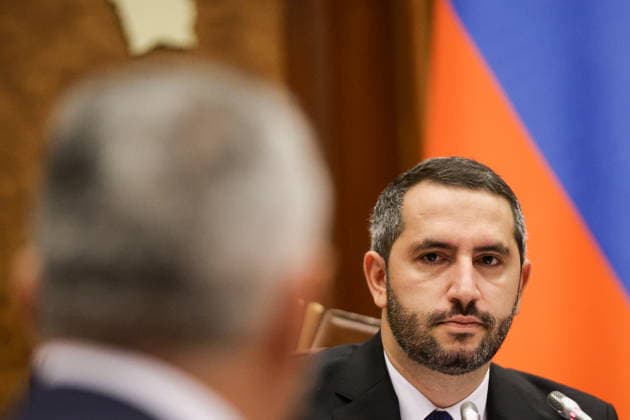 ARMENIA, YEREVAN - OCTOBER 6, 2026: President of the National Assembly Ruben Rubinyan is pictured during the 2nd session of the Armenian National Assembly of the 9th convocation Yerevan Armenia  - ZUMAt113 20261006_zaa_t113_020 Copyright: xAlexanderxPatrinx