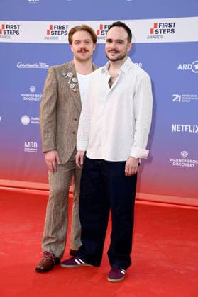 Samuel N. Schwarz and Valentin Wanker at the 27th First Steps Awards ceremony in 2026 at the Theater des Westens in Berlin, October 5, 2026 Foto:xN.xKubelkax xFuturexImagex first_steps_6012