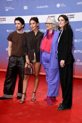 Maximilian Mundt, Malaya Stern Takeda, Claudia Löwe, and Linda Kirmse at the 27th First Steps Awards ceremony in 2026 at the Theater des Westens in Berlin, October 5, 2026 Foto:xN.xKubelkax xFuturexImagex first_steps_6209