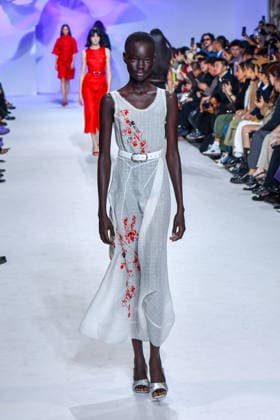 PFW - Shiatzy Chen Runway A model walks the runway during the Shiatzy Chen Womenswear Spring Summer 2027 show as part of Paris Fashion Week on October 05, 2026 in Paris, France. Photo by Shootpix ABACAPRESS.COM Paris France  Copyright: xShootpix ABACAx