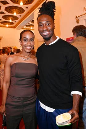 Hadnet Tesfai and Eugene Boateng at the 27th First Steps Awards ceremony in 2026 at the Theater des Westens in Berlin, October 5, 2026 Foto:xN.xKubelkax xFuturexImagex first_steps_6270