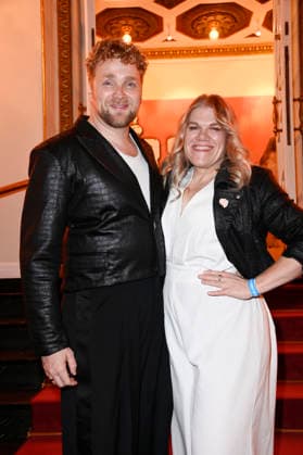 Knud Riepen and Gisa Flake at the 27th First Steps Awards ceremony in 2026 at the Theater des Westens in Berlin, October 5, 2026 Foto:xN.xKubelkax xFuturexImagex first_steps_6292
