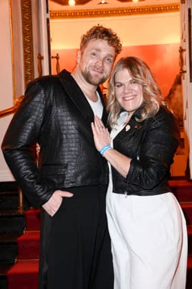 Knud Riepen and Gisa Flake at the 27th First Steps Awards ceremony in 2026 at the Theater des Westens in Berlin, October 5, 2026 Foto:xN.xKubelkax xFuturexImagex first_steps_6293