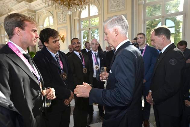 King Philippe and Queen Mathilde receive the Belgian athletes (2025-2026) BRUSSELS, BELGIUM - OCTOBER 06 : King Philippe and Queen Mathilde are hosting a reception at Laeken Castle for Belgian athletes who have distinguished themselves over the past two years. Among them are athletes who have won a medal at a European or World Championship in an Olympic or Paralympic sport, as well as those who have achieved an exceptional performance on the world stage on October 6, 2026 in Brussels, Belgium, 06 10 2026 Brussels Belgium  Copyright: xDidierxLebrunx
