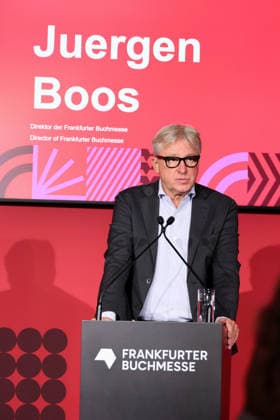 October 6, 2026, Frankfurt am Main, Germany, Frankfurt Book Fair: Opening press conference of the Frankfurt Book Fair with Juergen Boos, Director of the Frankfurt Book Fair