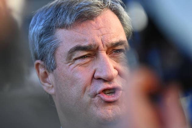 Markus SOEDER, Minister-President of Bavaria and CSU Chairman, single image, cropped single subject, portrait, portrait, portraitMarkus SOEDER, Minister-President of Bavaria and CSU Chairman, visited the Sport Elementary Sch