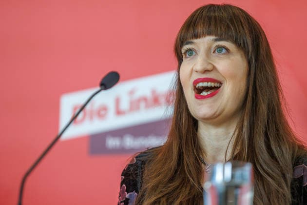 Statement by Die Linke s Heidi Reichinnek during a Die Linke press conference on October 6, 2026, in Berlin, Berlin, Berlin, Germany, Reichstag