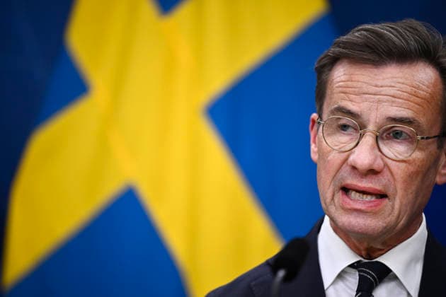 STOCKHOLM, SWEDEN 20261006 Prime Minister Ulf Kristersson (M) holds a press briefing on the security situation together with Foreign Minister Maria Malmer Stenergard (M), Defense Minister Pal Jonson (M), and Minister of Justice Gunnar Strömmer (M) (not pictured). STOCKHOLM, SWEDEN x10080x  Copyright: xFredrikxSandberg TTx REGERINGEN OM SÄKERHETSLÄGET CxykJXGnttU