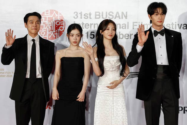 stars gather at busan international film festival in south korea (L-R) South Korean actors Kang You-seok, Bae Gang-hee, Cho Yi-hyun and Kim Jae-won pose for photographs during a photocall ahead of the opening ceremony of the 31st Busan International Film Festival (BIFF) at the Busan Cinema Center in Busan, South Korea, on October 06, 2026. Busan South Korea  Copyright: xMatrixxImages JungxUi-Chelx
