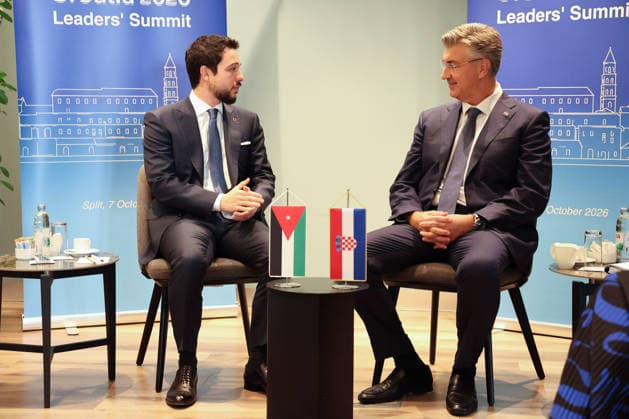 Prime minister of Croatia Andrej Plenkovic meets with Crown Prince of Jordan Hussein bin Abdullah II Prime minister of Croatia Andrej Plenkovic meets with Crown Prince of Jordan Hussein bin Abdullah II ahead of MED9 Summit at hotel Radison Blu in Split, Croatia, on October 06, 2026.  IvanaxIvanovic PIXSELL