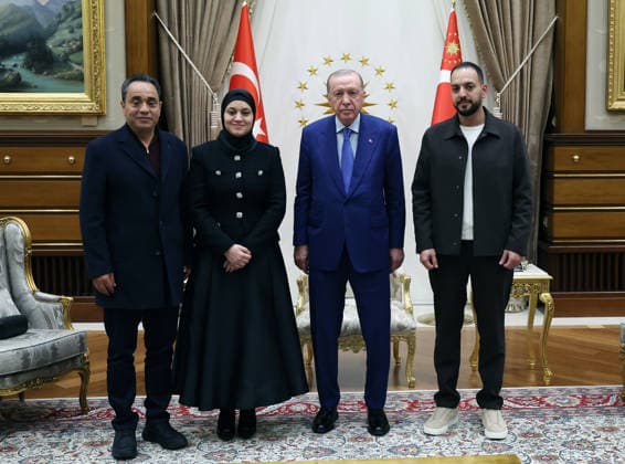Turkish President Recep Tayyip Erdogan ANKARA, TURKIYE - OCTOBER 6 : (----EDITORIAL USE ONLY - MANDATORY CREDIT - TURKISH PRESIDENCY MURAT CETINMUHURDAR HANDOUT - NO MARKETING NO ADVERTISING CAMPAIGNS - DISTRIBUTED AS A SERVICE TO CLIENTS----) Turkish President Recep Tayyip Erdogan receives the family of Hind Rajab, a six-year-old Palestinian girl killed in an Israeli attack while trapped in a car in Gaza, at the Presidential Complex in Ankara, Turkiye on October 6, 2026. TUR Presidency Murat Cetinmuhurdar Anadolu Ankara Turkey. Editorial use only. Please get in touch for any other usage.  Copyright: x2026xAnadoluxTURxPresidency MuratxCetinmuhurdarx