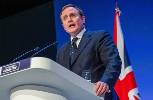 October 6, 2026, Birmingham, United Kingdom: Tom Tugendhat MBE Shadow Foreign Secretary addresses audience. The session Defending Britain in a More Dangerous World took place on the main stage at the Conservative Party Conference at the ICC Birmingham. It featured key shadow cabinet figures including Tom Tugendhat, Helen Whately , James Cartlidge, and Alex Burghart , as well as a performance by St Mary s Ukrainian School choir. They were also joined by Yehor Cherniev, Ukrainian MP and Professor Niall Ferguson Birmingham United Kingdom  - ZUMAs197 20261006_aaa_s197_105 Copyright: xGaryxRobertsx
