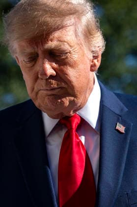President Donald Trump Departs the White House for Baltimore, Maryland President Donald Trump speaks with reporters before boarding Marine One on the South Lawn of the White House in Washington, DC on Tuesday, October 6, 2026. The President is going to Baltimore, Maryland to deliver remarks at Anduril Industries, a tech company that builds robotic weapons and software for the military. Photo by Bonnie Cash Pool ABACAPRESS.COM WASHINGTON DC United States  Copyright: xPool ABACAx