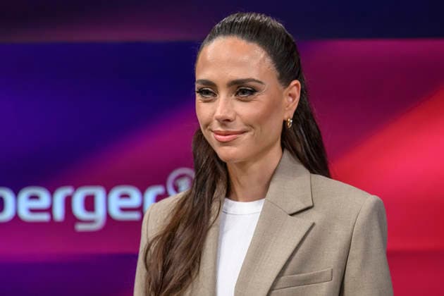 Pictured from left: Franca Lehfeldt, entrepreneur and author, GER, Berlin, studio, guest on *Maischberger*, political talk show, TV, program, with host Sandra Maischberger, *Das Erste*, filmed at Studio 20 in Adlershof, June 10, 2026, Copyright: HMBxMedia UwexKoch