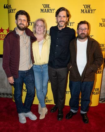 Laurence Rickard, Martha Howe-Douglas, Mathew Baynton and Jim Howick attends Oh, Mary! Gala Performance at The Trafalgar Theatre in London, England. UK. Tuesday 6th October 2026. Copyright: xJamesxWarrenx OH, MARY! - GALA PERFORMANCE 13