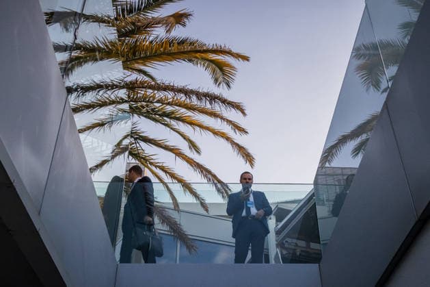 EU MED9 Summit Security personel on guard around Radisson Blu Resort & Spa during EU MED9 summit in Split, Croatia on October 7, 2027.  ZvonimirxBarisin PIXSELL