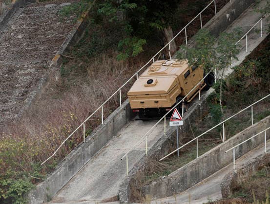 Military Test Tracks Inaugurated In Satory - France French military vehicles, including those operating at 50% capacity, are seen during the inauguration of new military pistes at Satory in Versailles, France on October 7, 2026. Photo by Jean-Bernard Vernier JBV NEWS ABACAPRESS.COM Versailles Yvelines France  Copyright: xVernierxJean-Bernard JBVxNews ABACAx