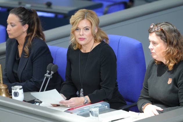 German Bundestag, 98th Plenary Session: Julia Kloeckner, President of the German Bundestag, issued a solemn reminder of the Hamas attack on Israel before the opening of the 98th session of the German Bundestag in Berlin, October 7, 2026, Berlin, Germany