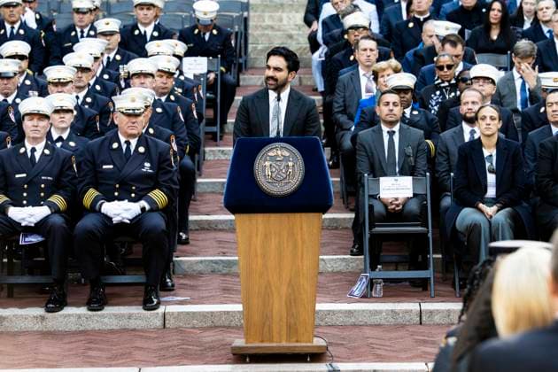 October 7, 2026, New York City, New York, United States: New York City Mayor ZOHRAN MAMDANI (D) speaking at the 119th Annual FDNY (Fire Department of the City of New York) Memorial Service in New York City. New York City United States  - ZUMAb161 20261007_aap_b161_004 Copyright: xMichaelxBrochsteinx